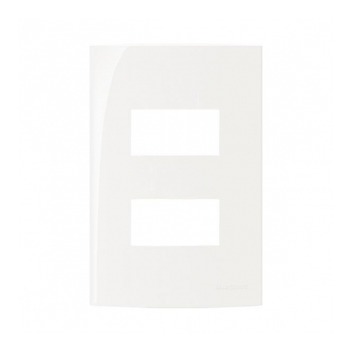 Placa 4X2 - 2 Seções Separada Cor Branco Sleek Margirius