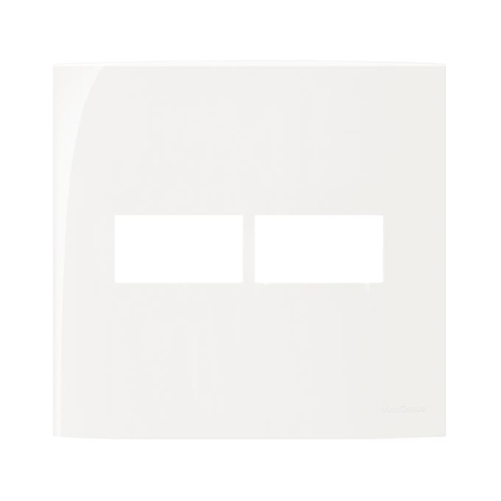 Placa 4x4 1+1 seção Branco Sleek Margirius