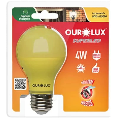 Lâmpada Led 4w Anti-Inseto Bivolt 1600k Ourolux 5500