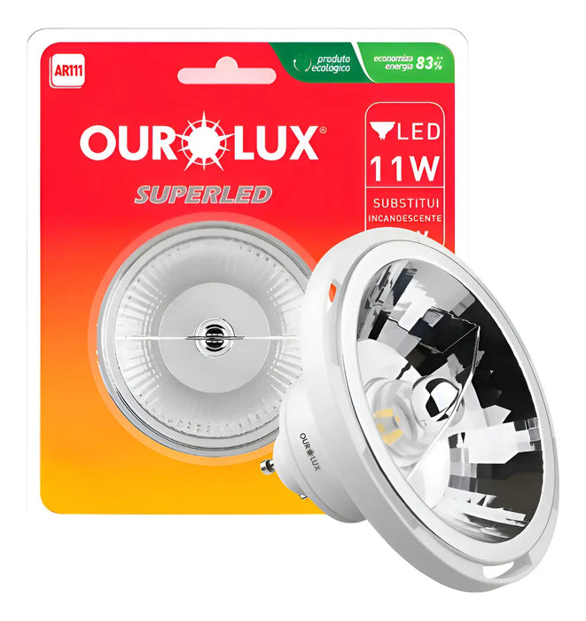 Lâmpada Ar111 Led 11w 24o 6500k Branco Quente Gu10