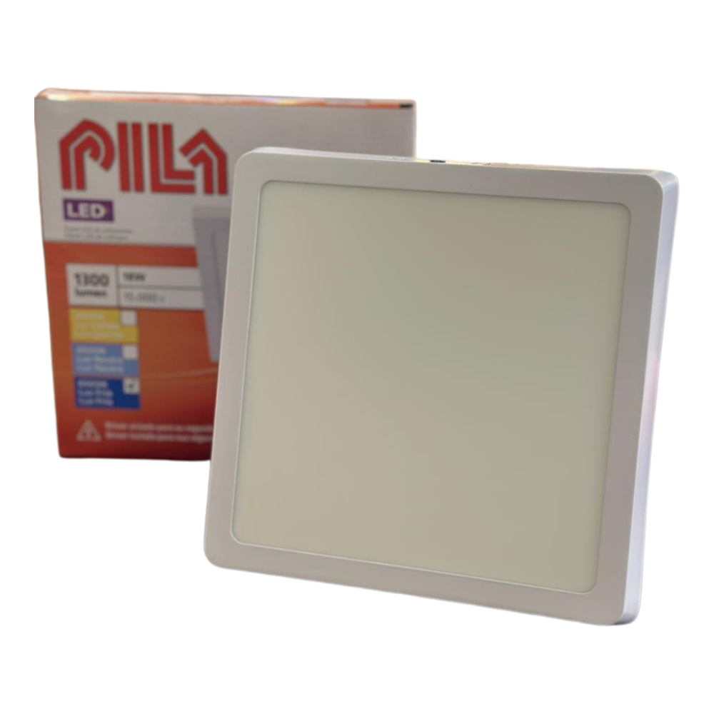 Painel de Led Pila Sobrepor Quadrado 18W 6500K Bivolt