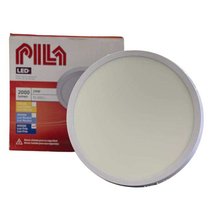 Painel de Led Pila Sobrepor Quadrado 24W 6500K Bivolt