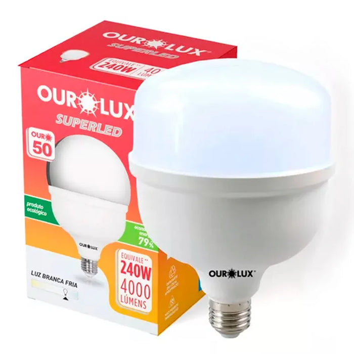 Lâmpada Led Bulbo 50w 6500k Alta Potencia Ourolux