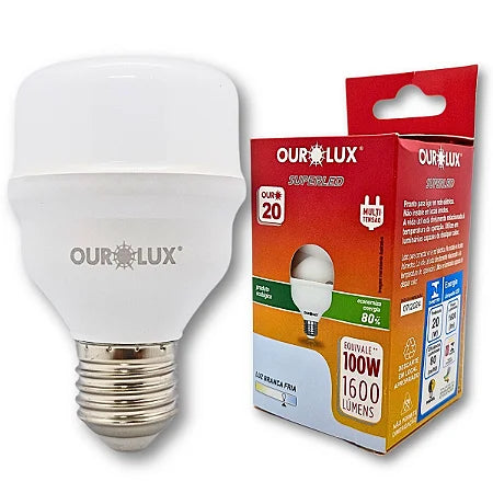 Lampada Superled Alta Potencia 20W 6500K Bivolt Ourolux