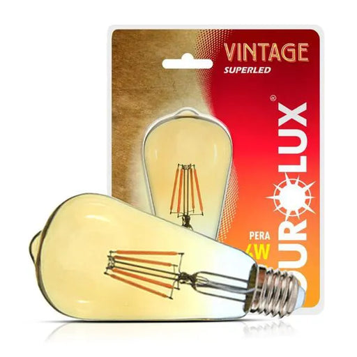 Lâmpada Led Vintage Retrô Pera St64 4w 2400k Bivolt Ourolux