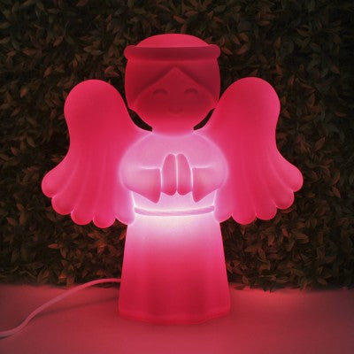 Luminária Anjinho da Guarda Rosa Bebe