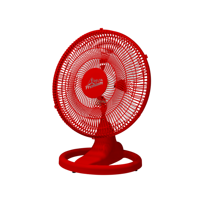 Ventilador de Mesa 50CM Grade Plástica Bivolt Vermelho Colors Venti-Delta 170W