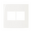 Placa 4x4 2+2 seção Separadas Branco Sleek Margirius
